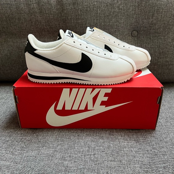 Nike Cortez White and Black Sneakers - Picture 8 of 9